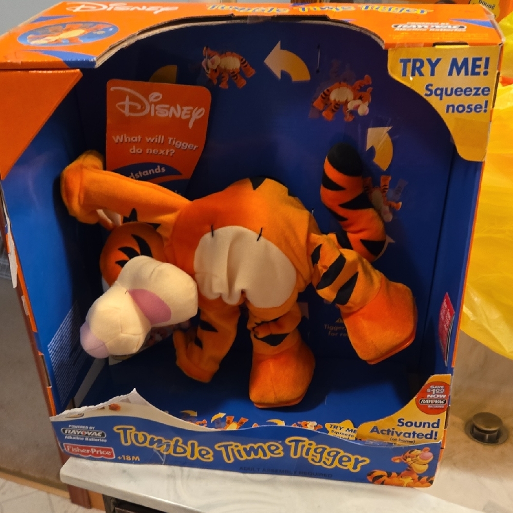 Disney Orange and White Tigger Stuffed Animal